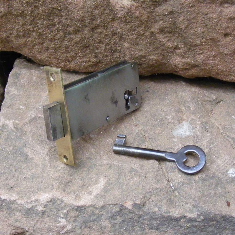 altes Einsteckschloss Schrankschloss Schubladenschloss Möbelschloss